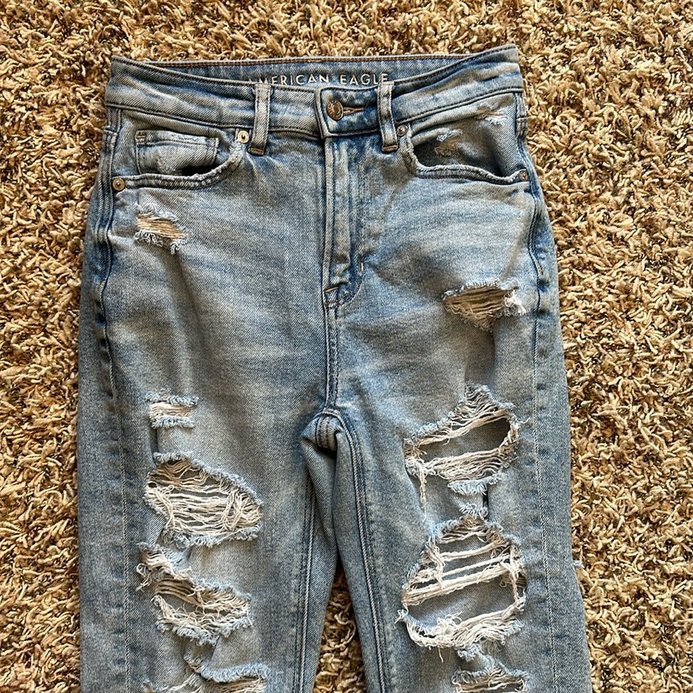 American Eagle Outfitters Distressed Mom Jean - Picture 2 of 9
